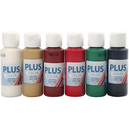 Plus Color Acrylverf Set 6x60 ml Kerst