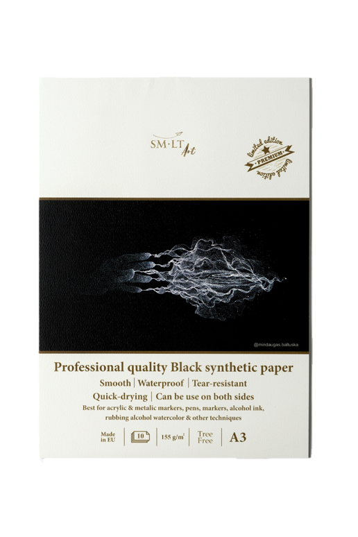 SMLT Tekenblok Professional Synthetisch A3 155gr 10 vel Zwart