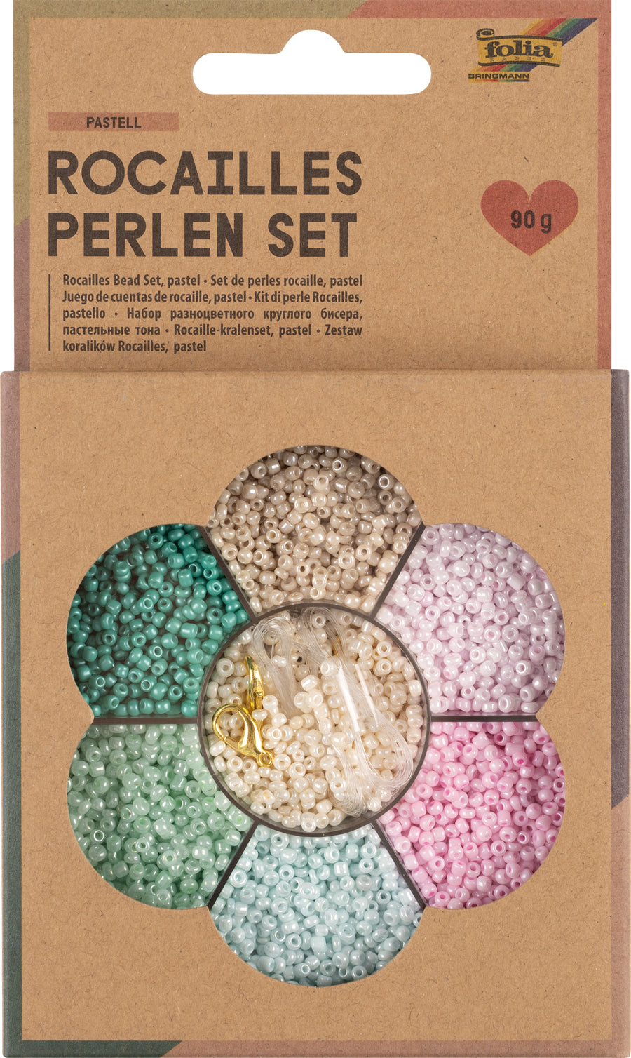 Folia Rocaille Pastel Bead Set