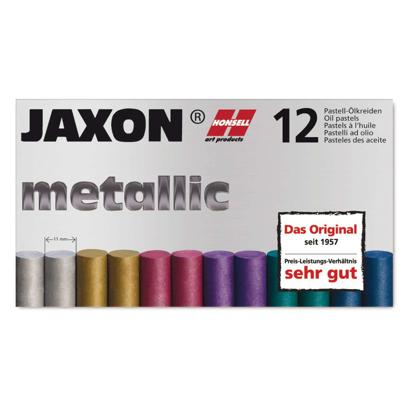Jaxon Ölpastellkreide-Set 12 Stück Metallic