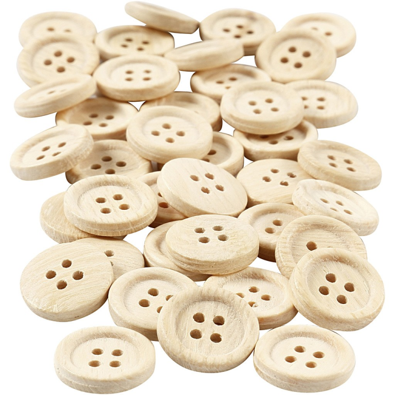 CC Houten Knopen 18 mm 40 stuks