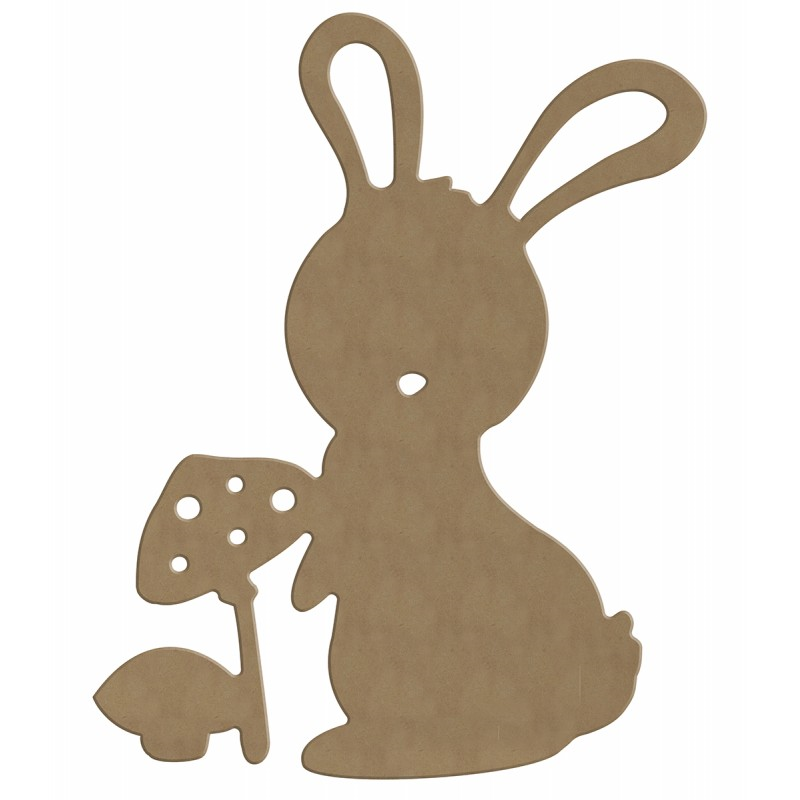 Gomille MDF Figure Rabbit with Mushroom 30 cm