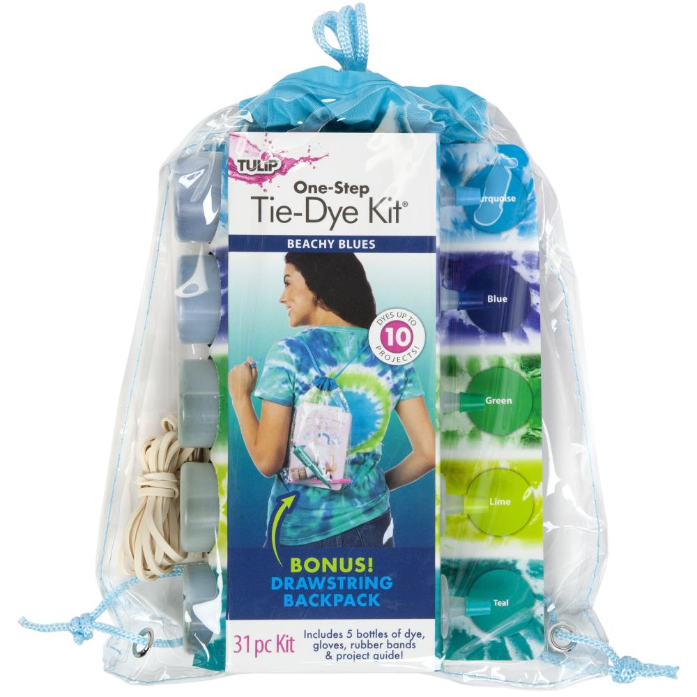 Tulip One Step Tie-Dye Backpack Kit Beachy Blues