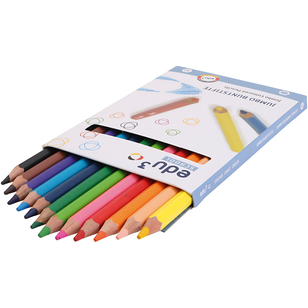 Edu Jumbo Sechseckige Buntstifte 12er-Set