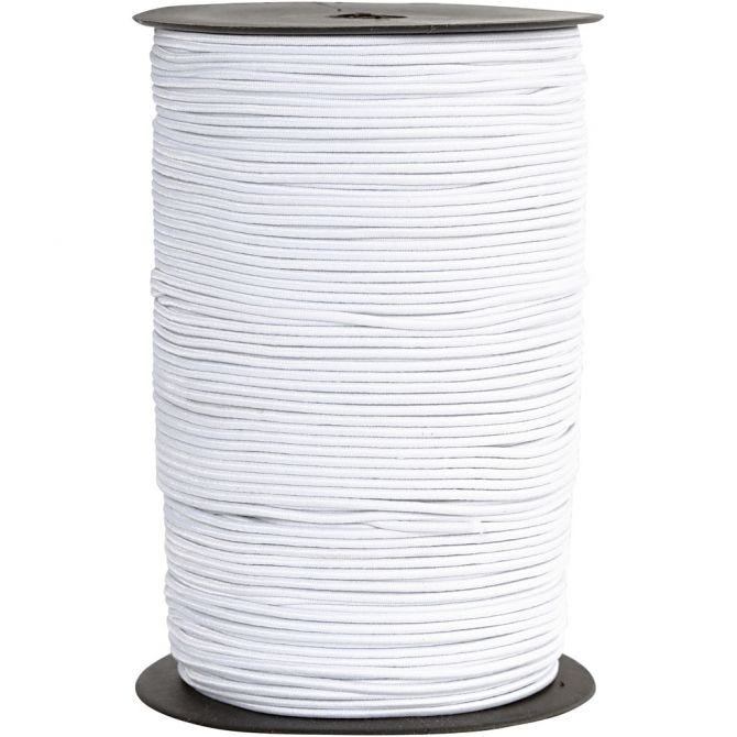 CC Gummikordel 2 mm 250 m Weiß
