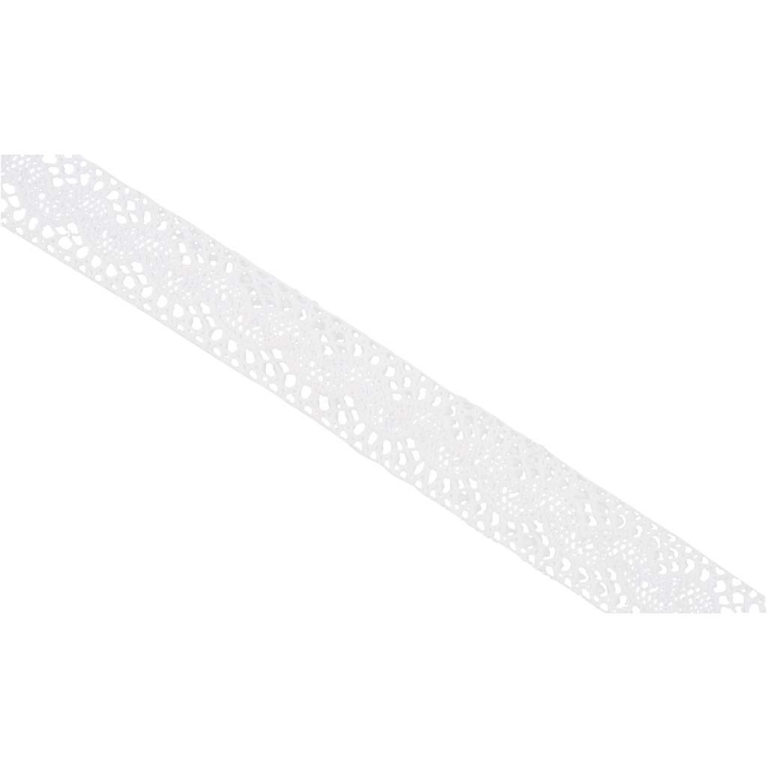 CC Gehaakt Kanten Lint 30 mm 10 m Wit