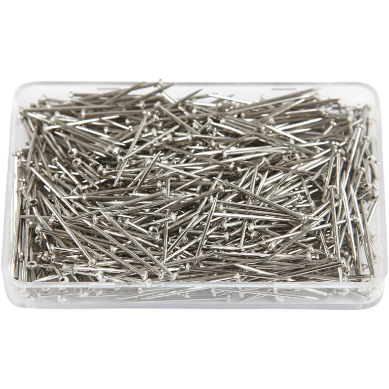 Straight Pins 16 mm 500 pieces Silver