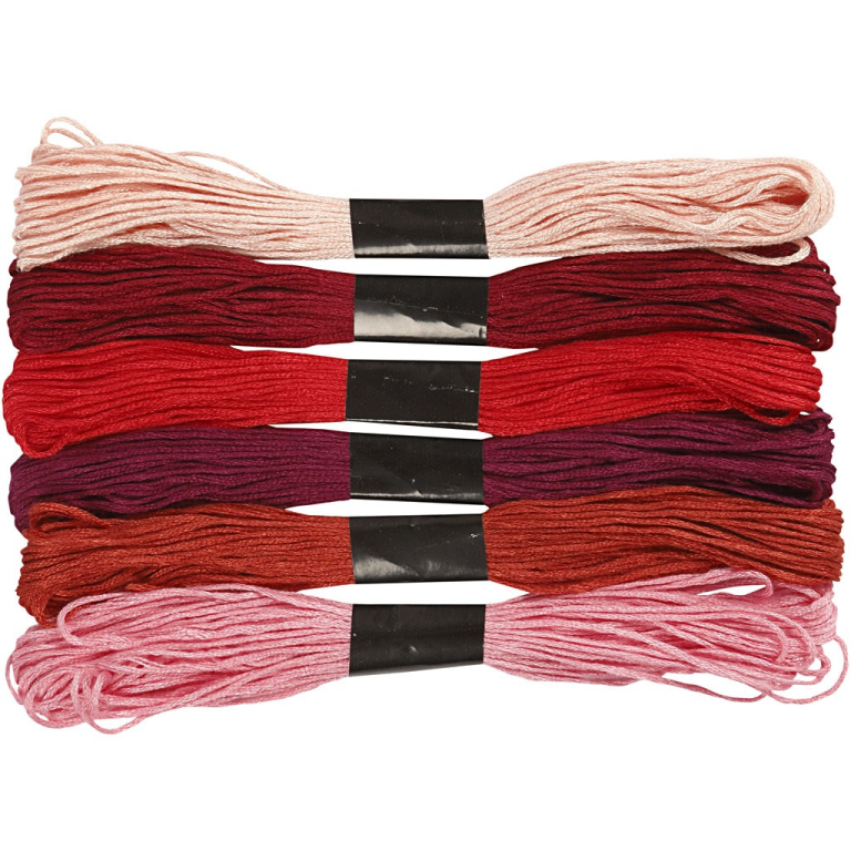 CC Stickgarn 1 mm Rot 6 Farben