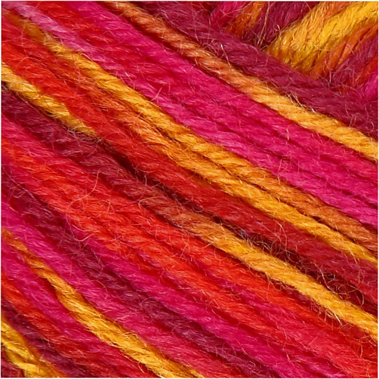 CC Creotime Sokkenwol 50gr Multigekleurd Rood Oranje