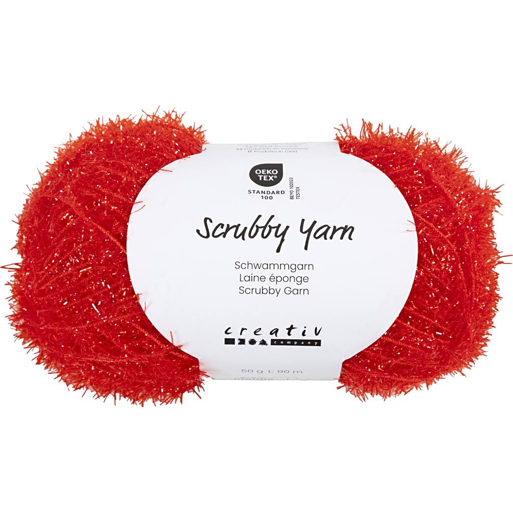 CC Scrubby Yarn Red 50 gr