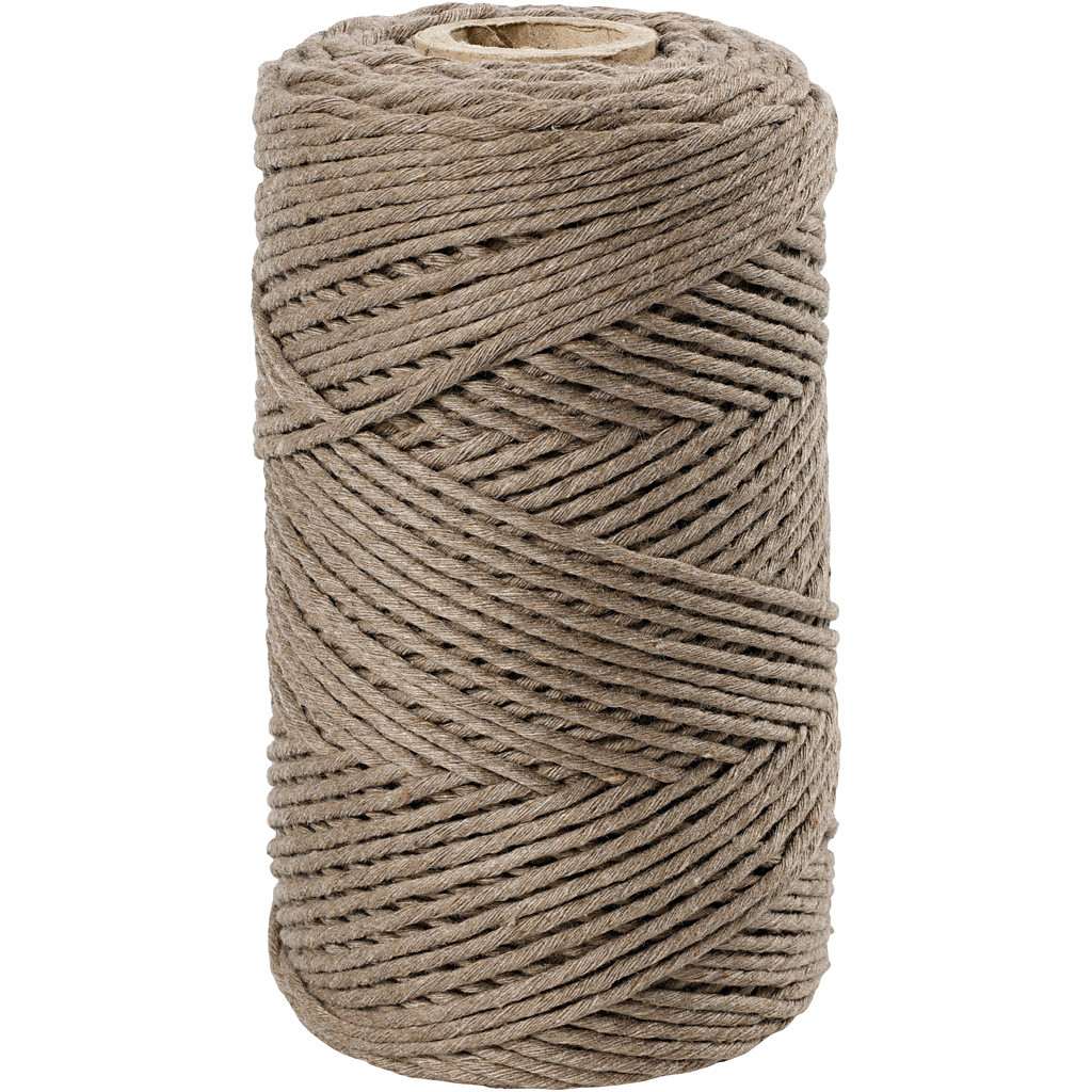 CC Macramékoord 2 mm 198 m Lichtbruin