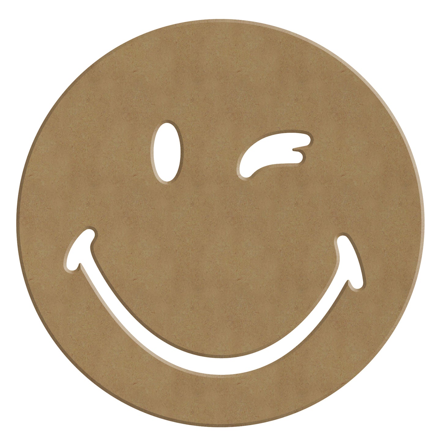 Gomille MDF Figuur 14x14 cm Smiley Knipoog
