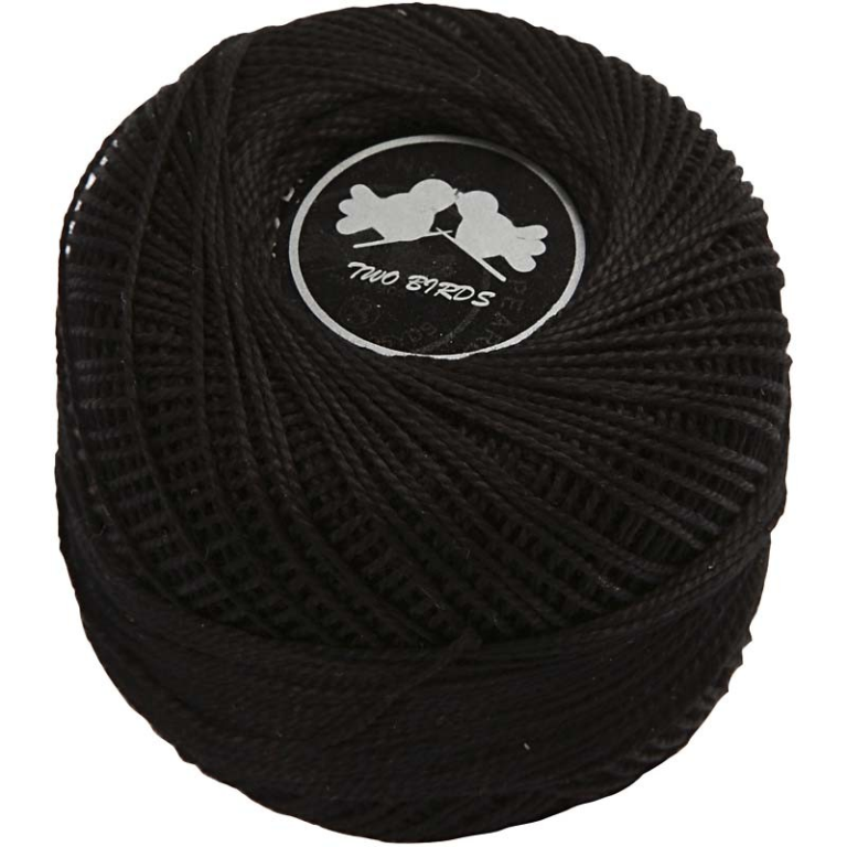 CC Mercerized Cotton Yarn 20gr Black