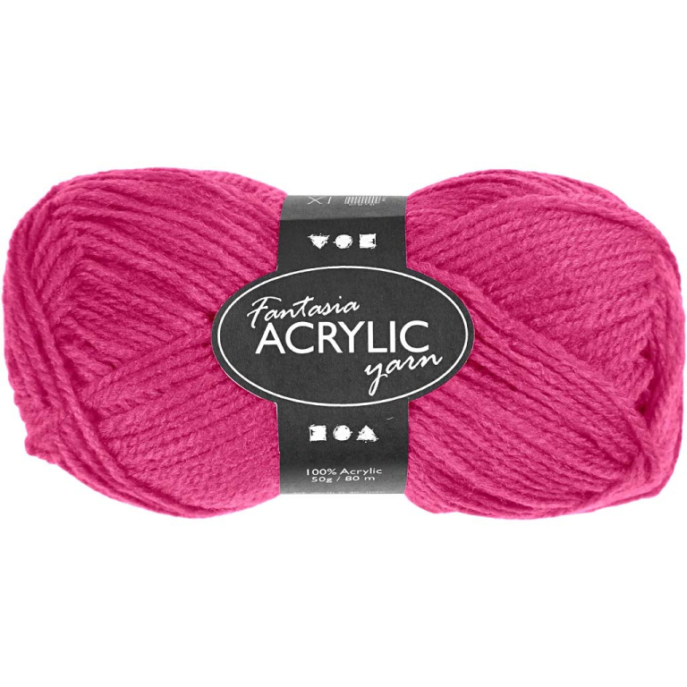 CC Fantasia Acrylic Yarn 50gr Neon Pink