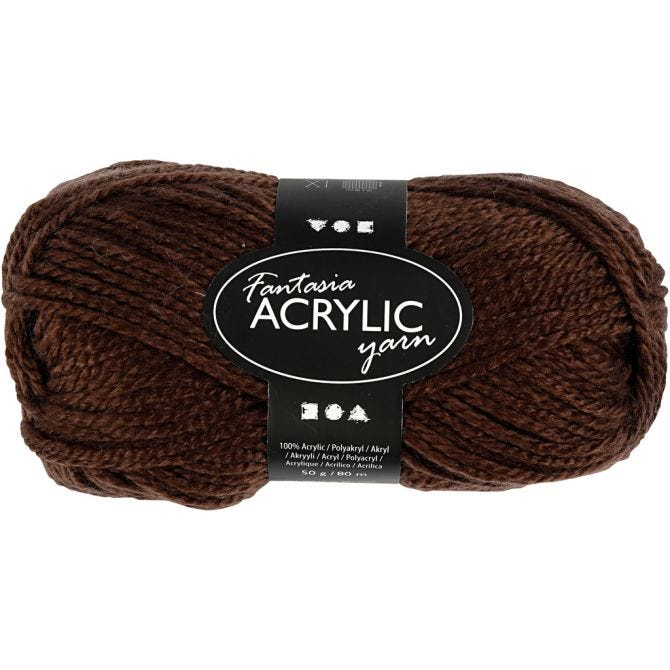 CC Fantasia Acrylgarn 50gr Braun