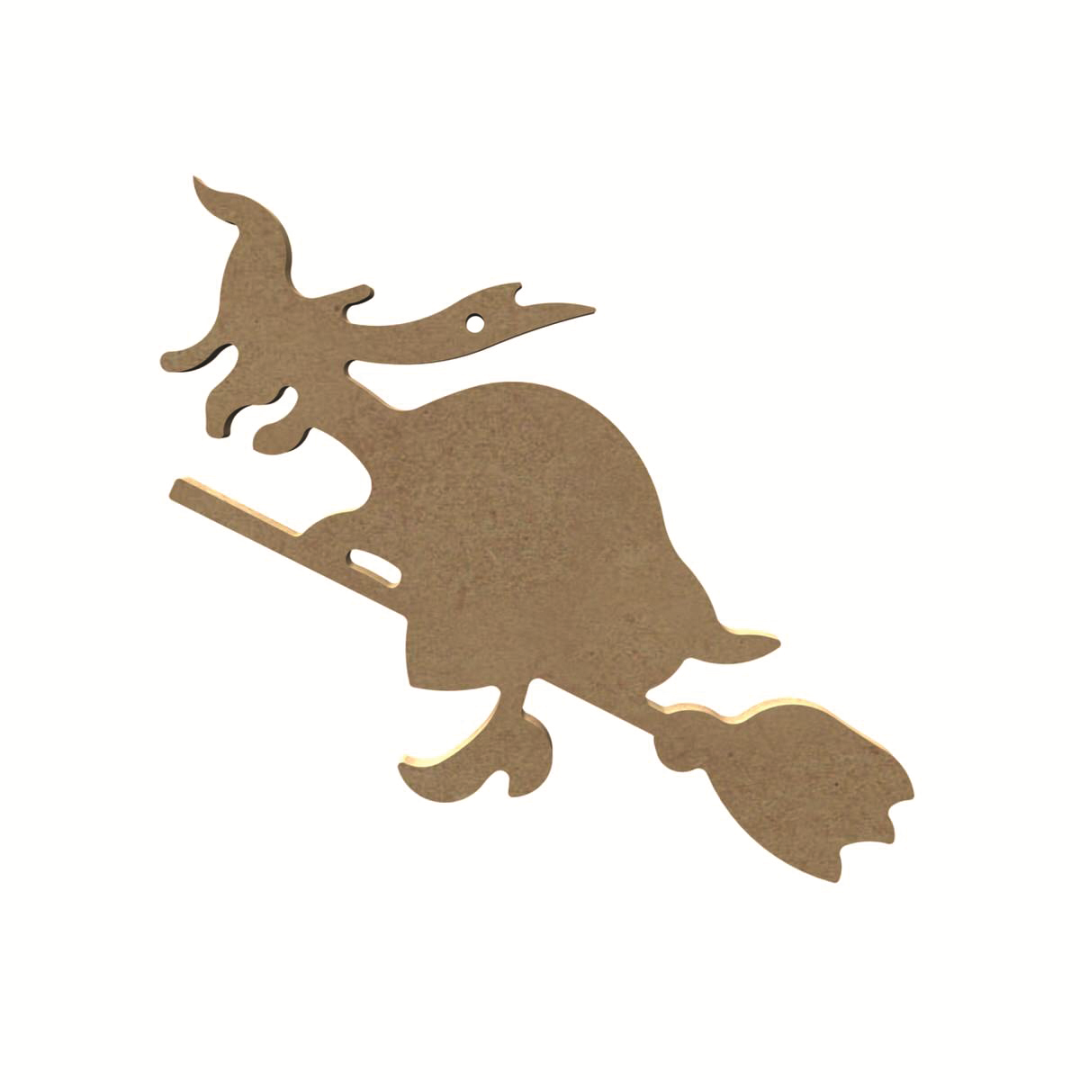 Gomille MDF Figure 21x11 cm Witch on Broom