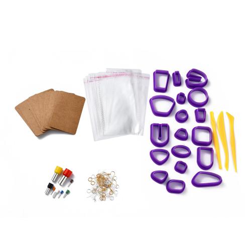 Gereedschap Oorbel uitsteekvormpjes paars - Polymeerklei/Boetseerklei.