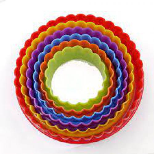Gereedschap Uitsteekvormpjes Rond Crinkle - Polymeerklei/Boetseerklei