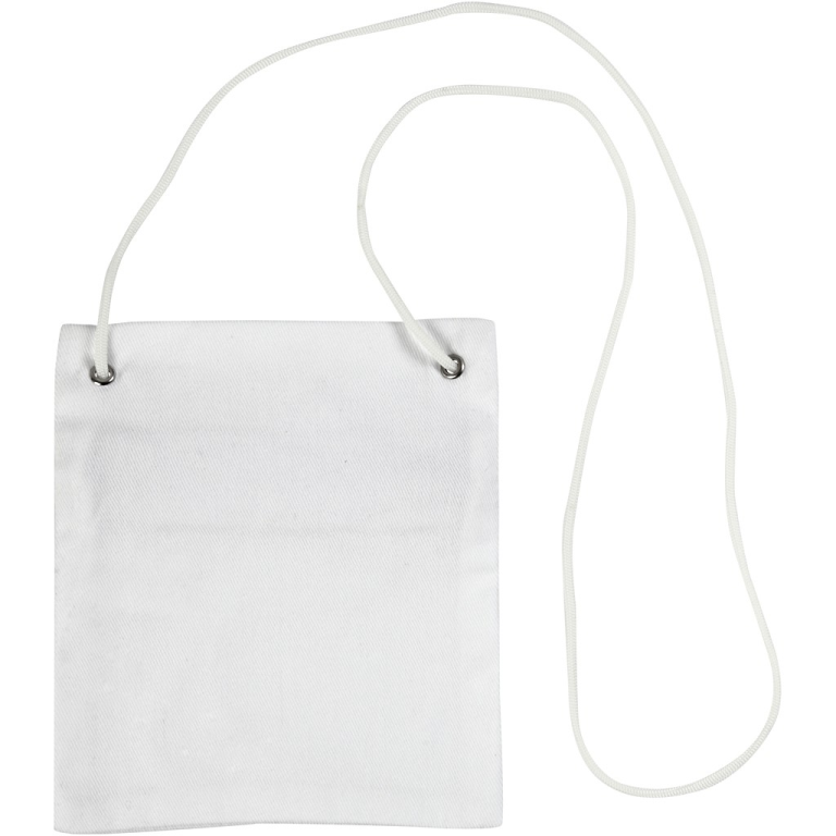 CC Katoenen Hangportemonnee 13x15 cm Wit