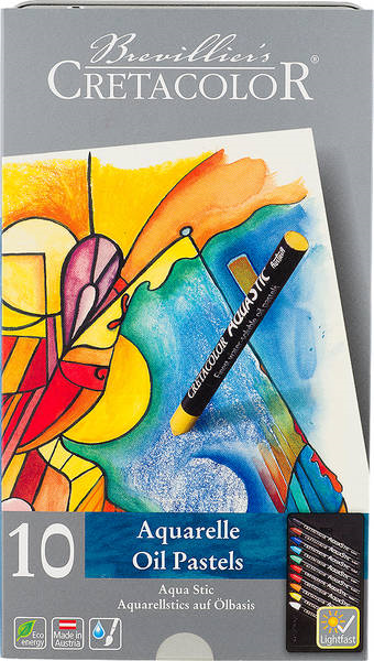 Cretacolor Aqua Sticks Oliepastel Set 10 kleuren