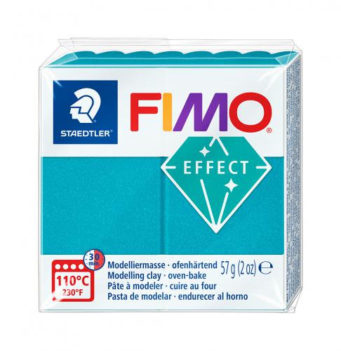 Fimo Soft Effect Metallic Turkoois 57g - Polymeerklei / Boetseerklei