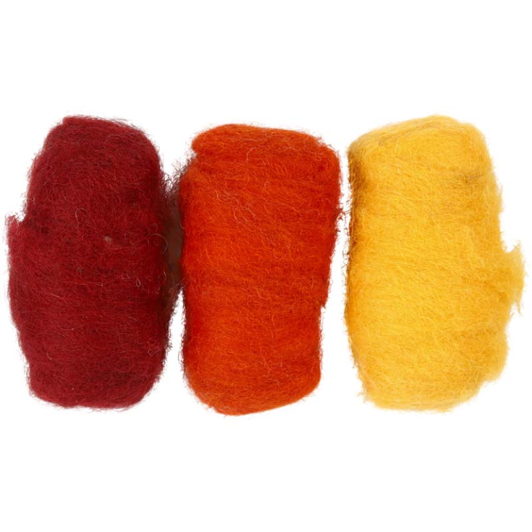 CC Gekaarde Wol Set 3x10gr Rode Harmonie