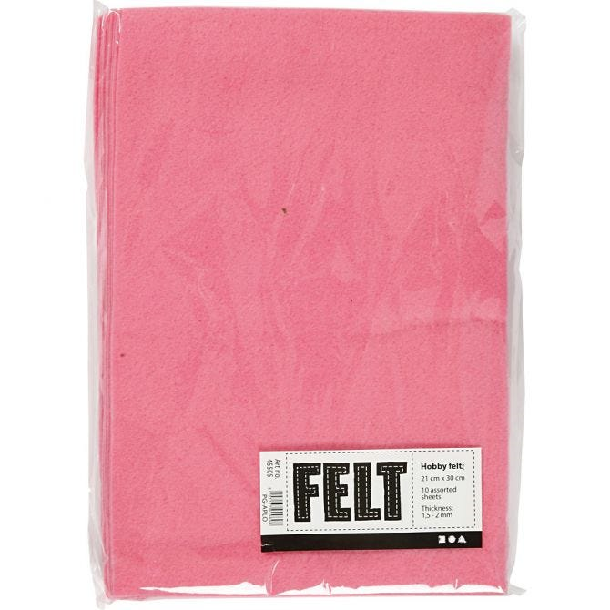 CC Hobbyvilt A4 Roze 10 stuks
