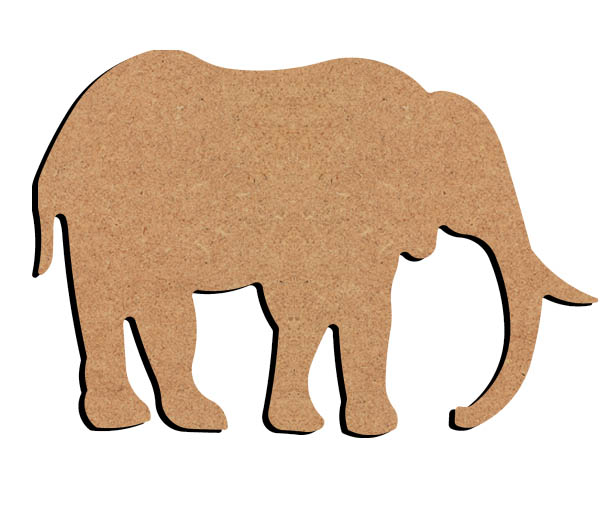 MDF Figuur Olifant 15 cm