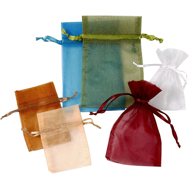 CC Organza-Beutel, mehrfarbiger Mix, 30 Stück