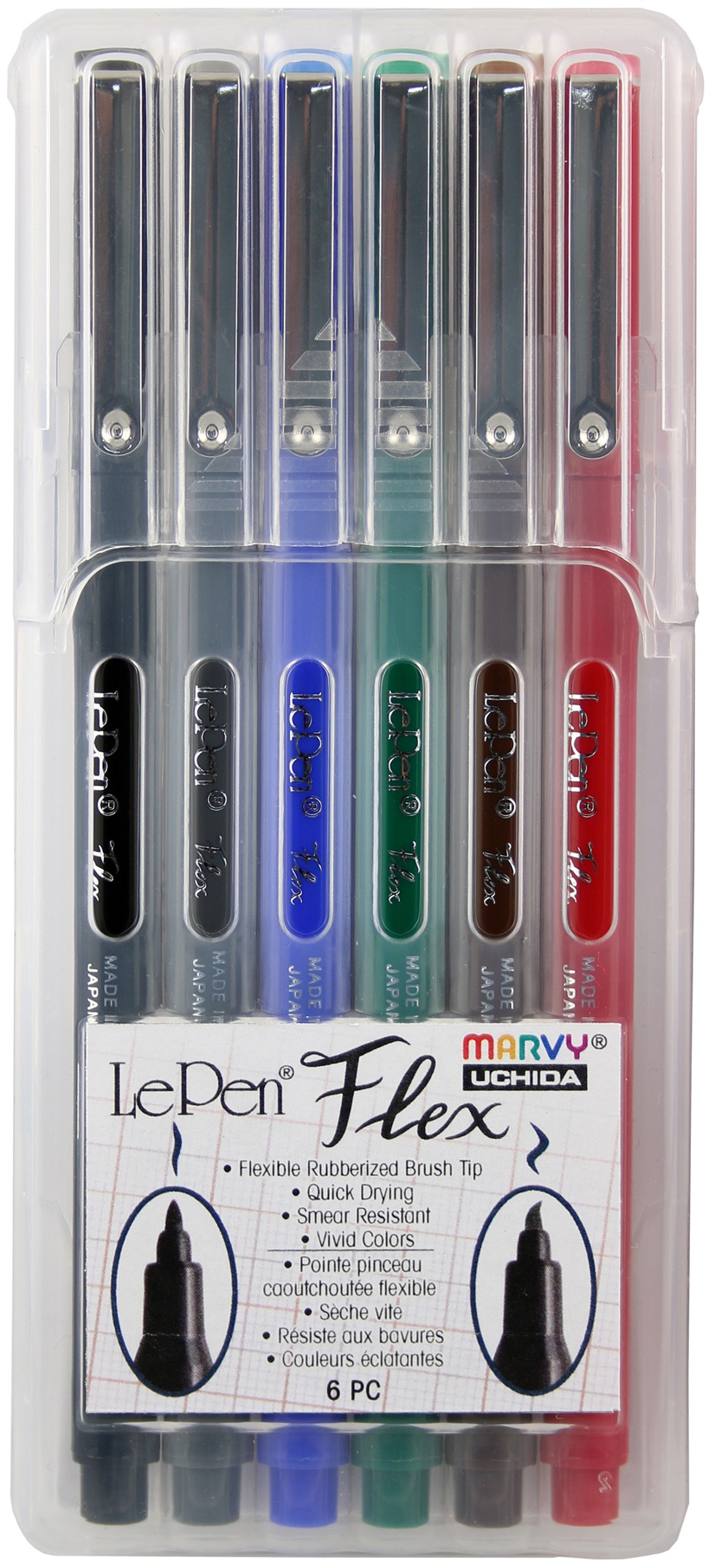Marvy Uchida Le Pen Flex Set Primair 6 stuks