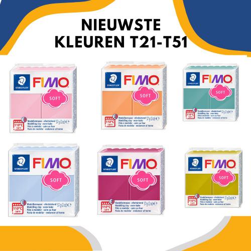 Fimo Soft Klei Set T21-T61 (6 Stuks) - Polymeerklei / Boetseerklei
