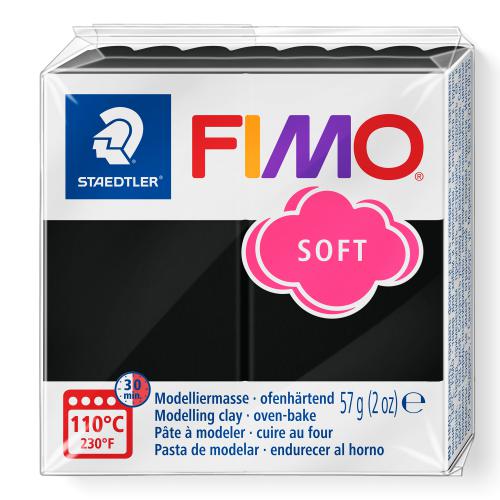 Fimo Soft Zwart #9 (57g) - Polymeerklei | Boetseerklei