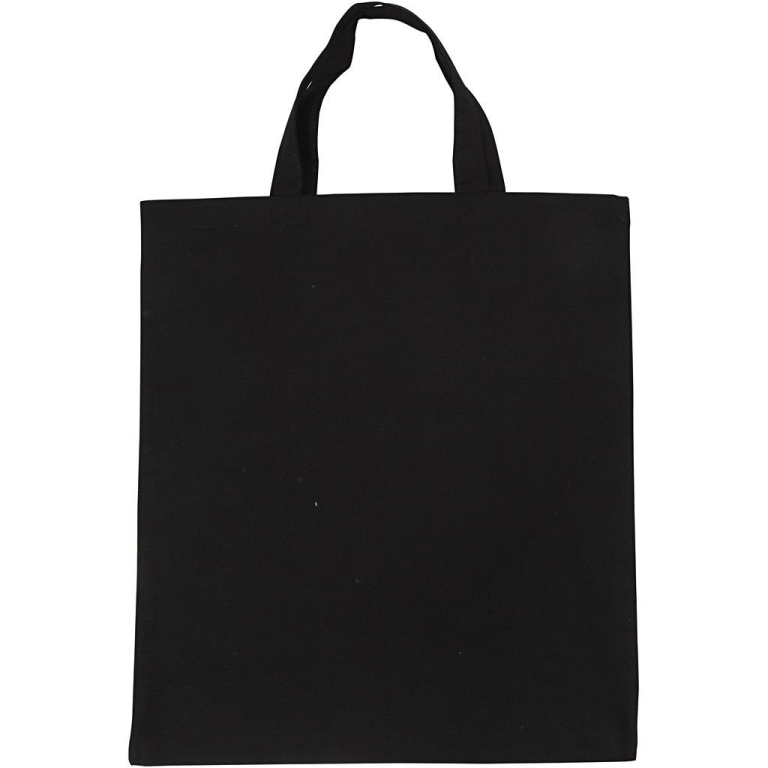 CC Baumwolltasche Kurzer Henkel 38x42 cm Schwarz