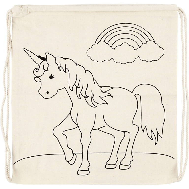 CC Cotton Backpack Unicorn 37x41 cm