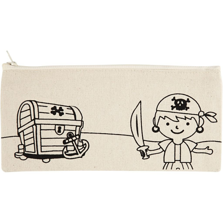 CC Katoenen Etui Piraten 21x9 cm