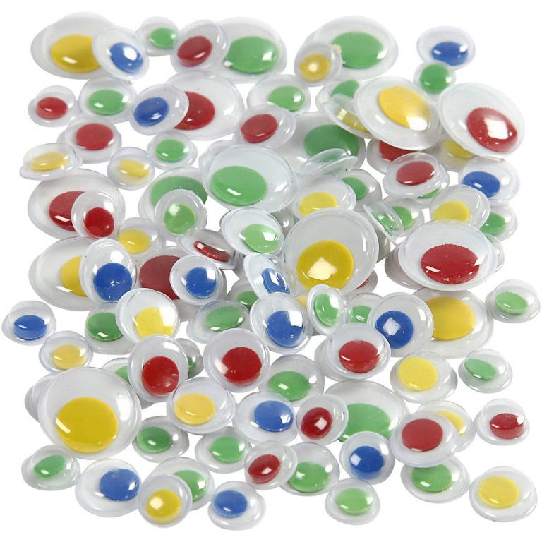 CC Wiggle Eyes Colored Pupils 8-14mm 30 pieces