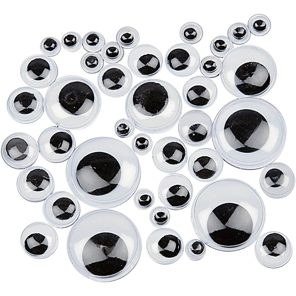 CC Self-adhesive wiggle eyes 1100 pcs d: 6-20 mm