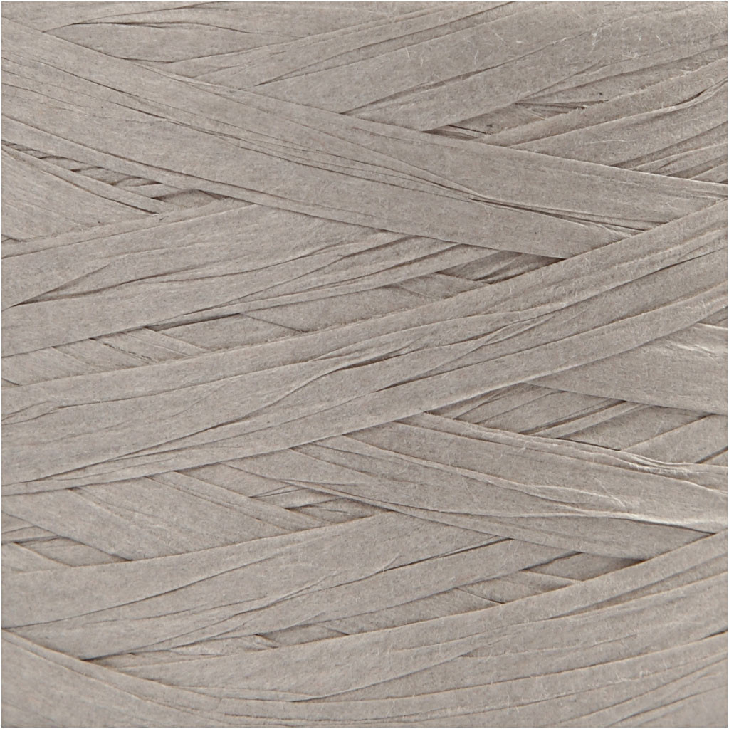 CC Papieren Raffia Garen 8 mm 100 m Lichtgrijs