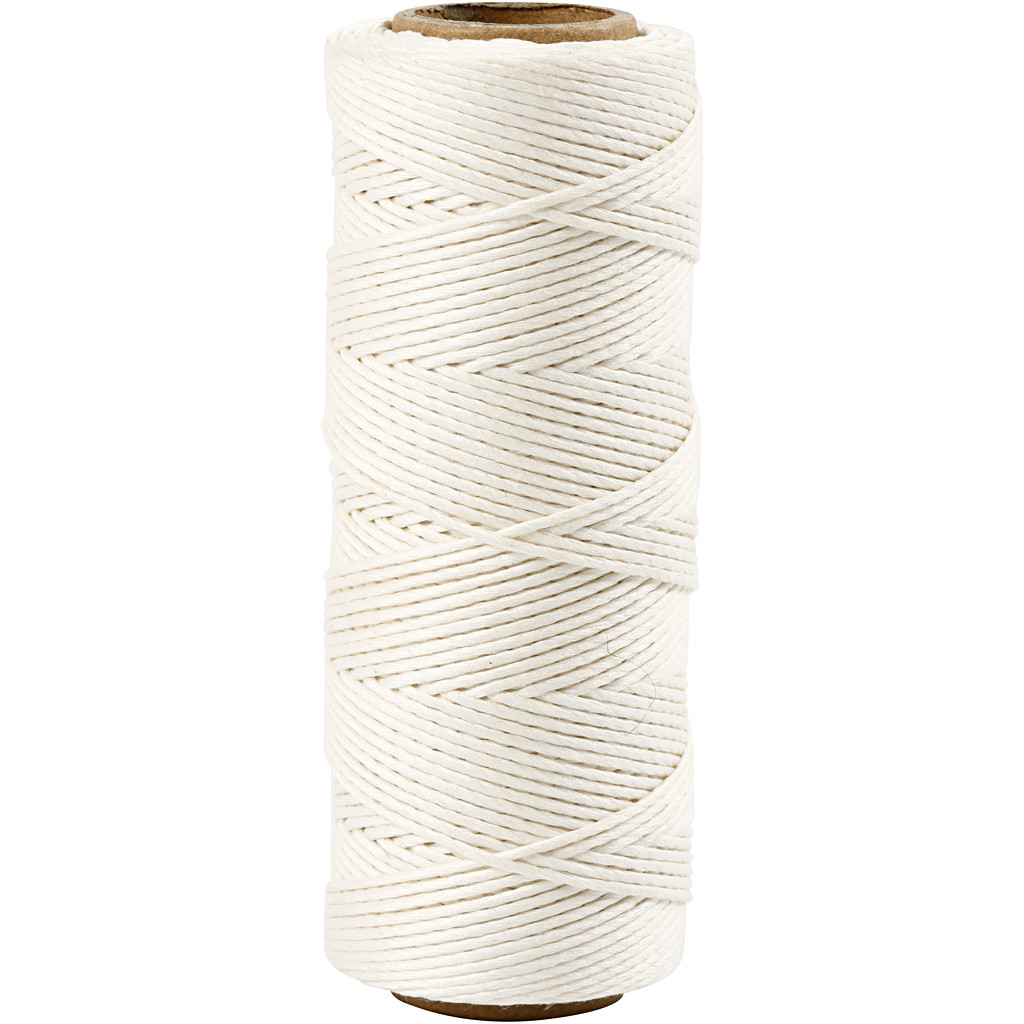CC Bamboekoord 1 mm Wit 65 m