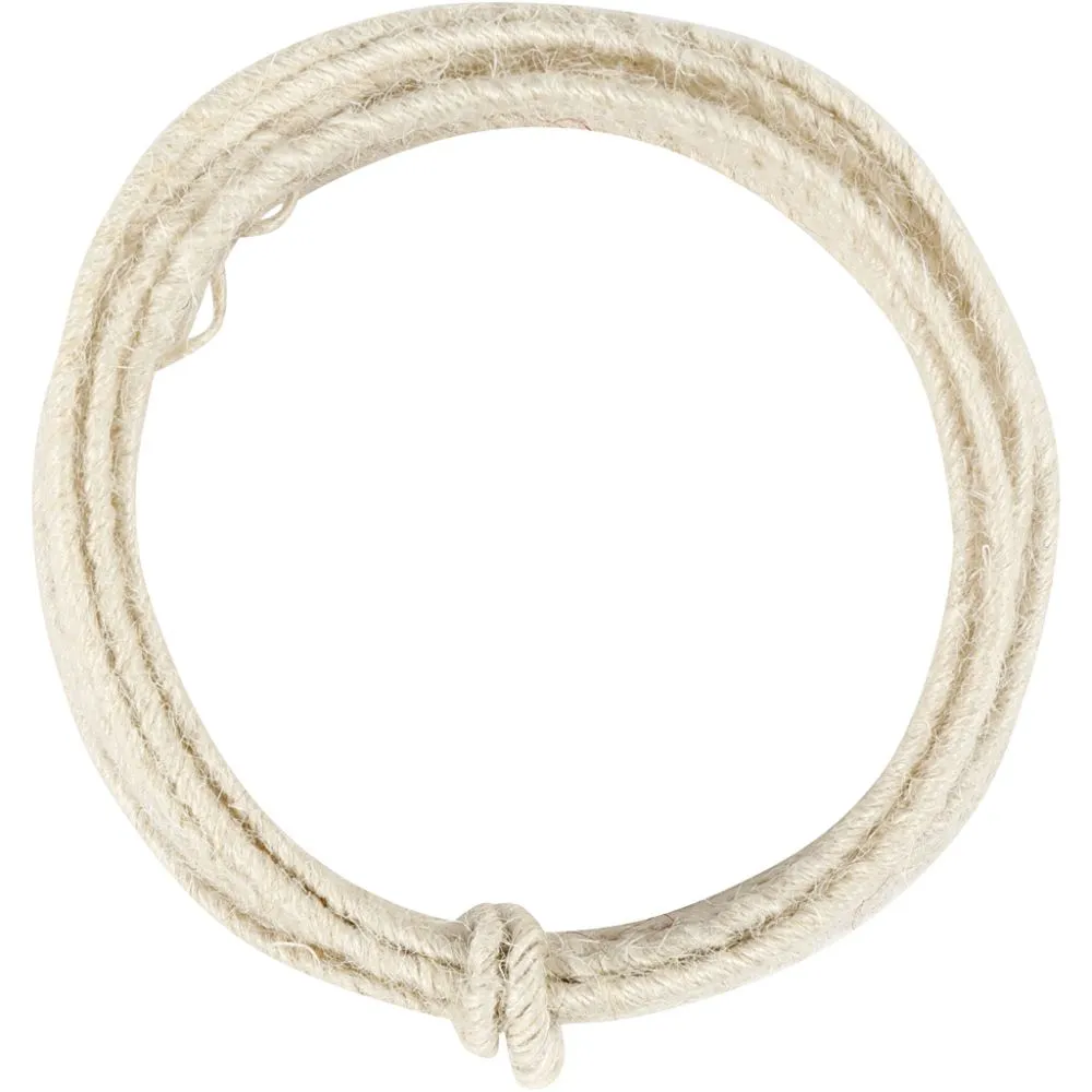 CC Jute Schnur 2-4 mm Weiß 3 m