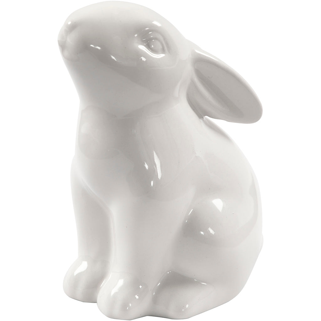 CC Porcelain Rabbit Sitting 9x5.5 cm 12 pieces