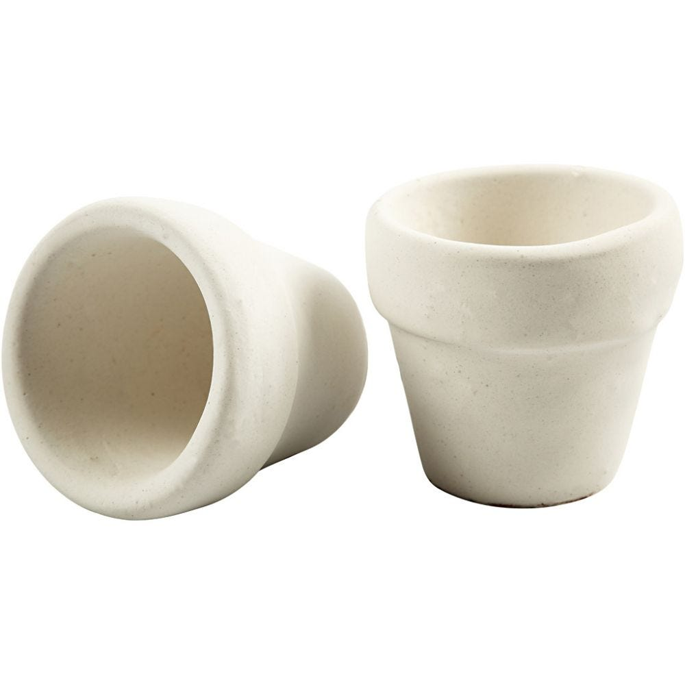 CC Teracotta Bloempot 4,6x5,2 cm Wit 6 stuks