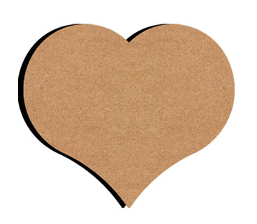 MDF-Figur Herz 10 cm