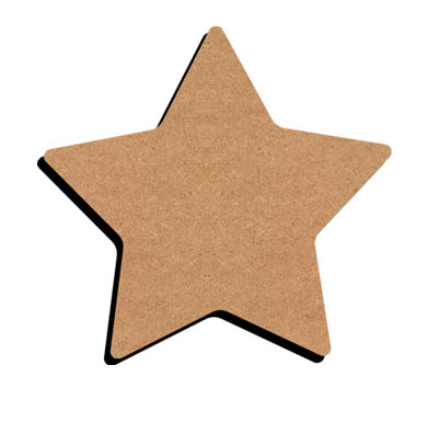 MDF Figuur Ster 10 cm