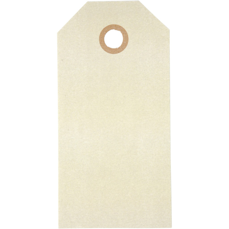 CC-Etiketten 5x10 cm Natur 20 Stück