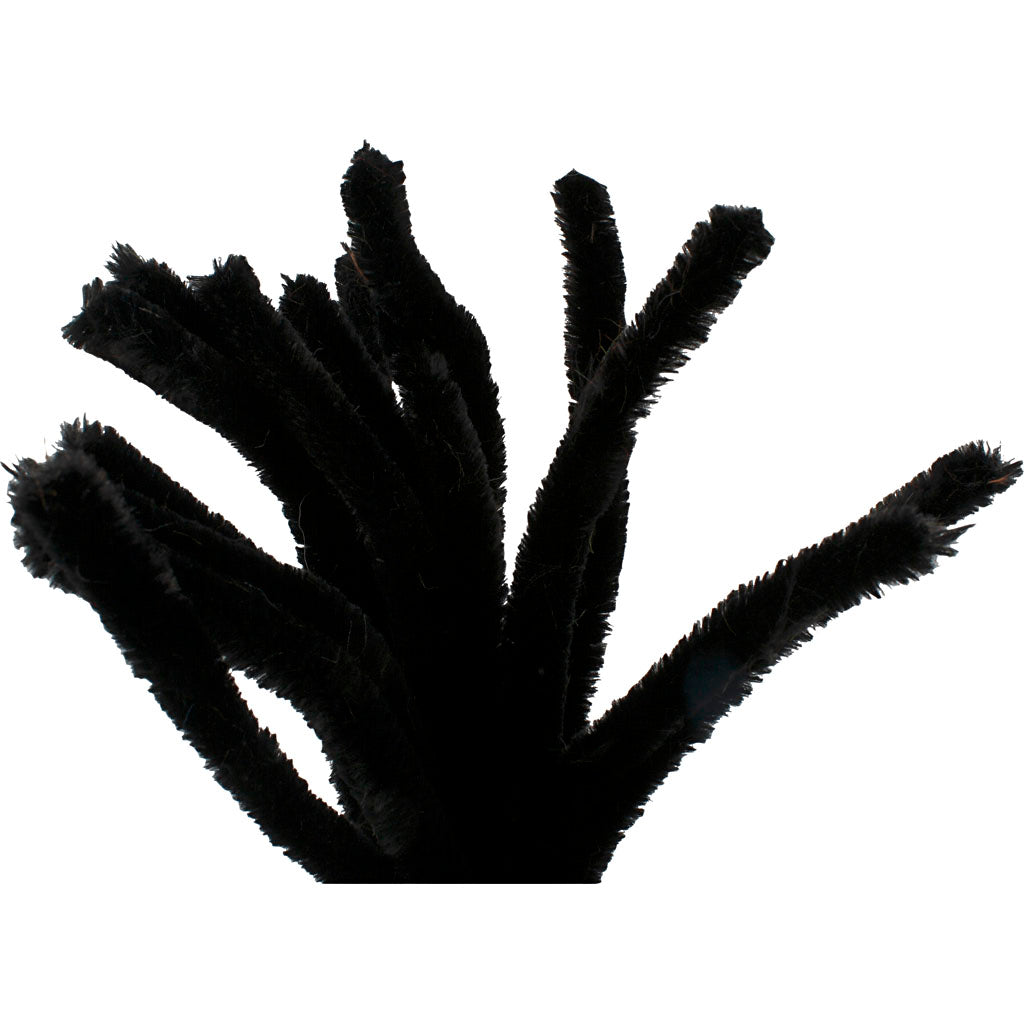 CC Chenille Wire Black 15mm 15 pieces