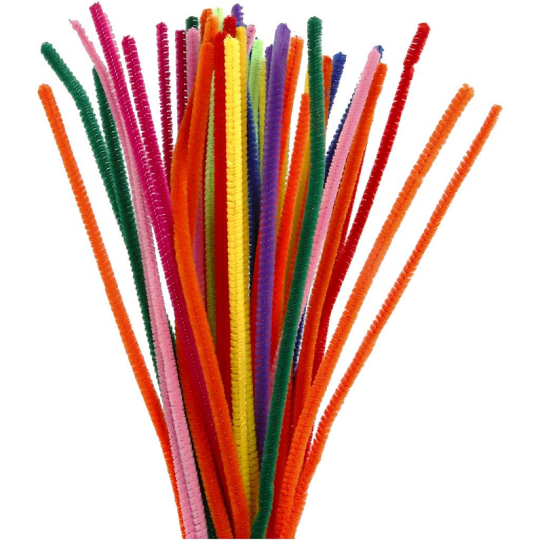 CC Chenilledraad Multigekleurd 6 mm 50 stuks