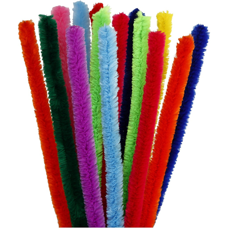 CC Chenilledraad Multigekleurd 15mm 16 stuks