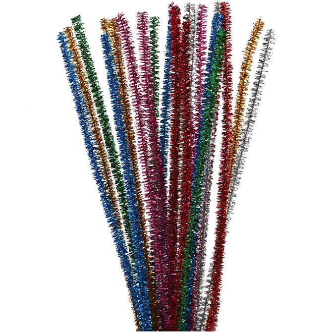 CC Pfeifenreiniger 30 cm Kräftige Farben Metallic 24 Stück