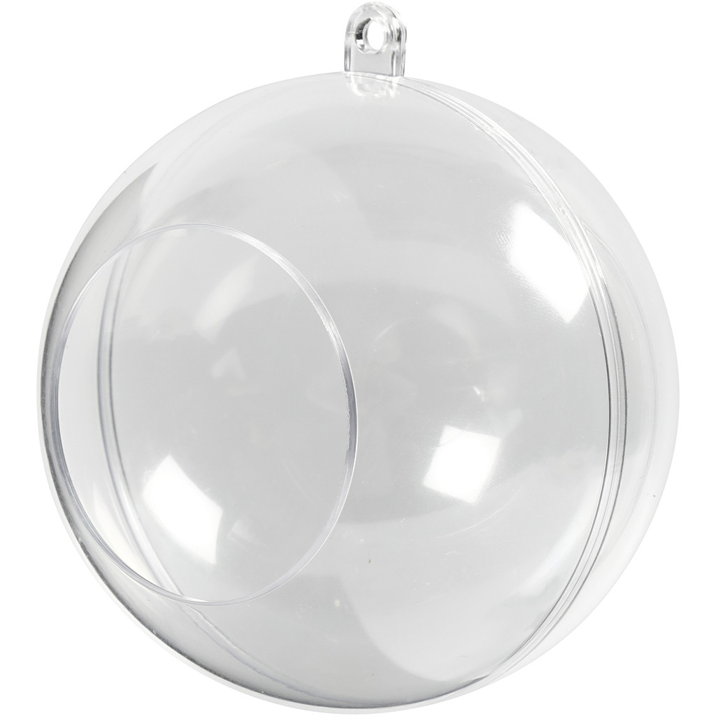 CC Dekokugeln mit Öffnung 8 cm, Transparent 5 Stück